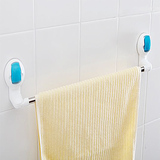 韩国进口昌信不锈钢超强力吸盘式毛巾架浴室卫生间免打孔单挂杆