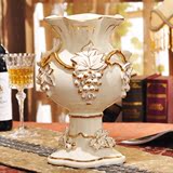 欧式陶瓷花瓶摆件小花瓶客厅白色富贵竹创意插花花瓶大号落地包邮