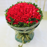 送花上门福州鲜花速递重庆同城南昌送女友99朵红玫瑰花束生日鲜花