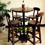 直销酒吧桌椅组合欧式复古时尚铁艺高脚桌高脚椅吧台椅吧台桌吧椅