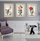 雅芬特简欧复古沙发背景墙装饰画欧式风格餐厅卧室有框画挂画壁画