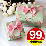 韩式喜糖盒子批发小号费列罗糖果碎花纸盒创意定制成品结婚庆礼盒