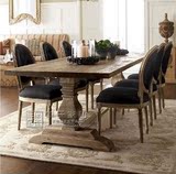 美式新古典家具定制 餐厅家具 实木8-10人位长方形餐桌餐台饭桌