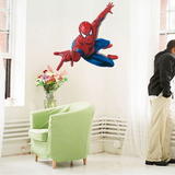 儿童卧室墙纸墙面自粘墙贴墙壁可移除动漫人物蜘蛛侠贴纸墙上贴画