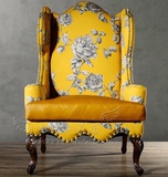 欧美式客厅卧室单人双人三人实木皮艺布艺沙发老虎椅子小户型特价