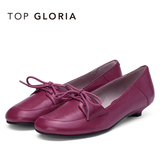 topgloria/汤普葛罗2015秋休闲女鞋 羊皮圆头粗跟低跟单鞋117390D