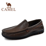 Camel骆驼正品男鞋春季男士软底休闲皮鞋真皮套脚透气鞋A2211172
