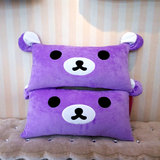 紫色小熊床上枕头一对可爱学生单人情侣枕头套装成人家用拆洗包邮