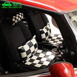 宝马Mini Cooper F56 fun Countryman 黑白格子头枕坐垫靠垫座垫
