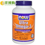 现货 Now Foods Ultra Omega-3 超强功效深海鱼油 180粒