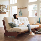 舒适实木沙发床 可折叠推拉宜家小户型1.5米双人客厅两用可拆洗