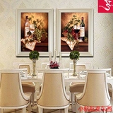 餐厅装饰画饭厅酒店红酒杯餐桌挂画欧式简欧壁画墙上玄关客厅墙画