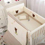 床上用品纯棉婴儿床围夏宝宝床品套件可拆洗透气床护栏艾伦贝婴儿