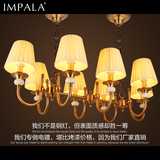 IMPALA 餐厅玉石长形餐吊灯 美式乡村田园吊灯  镀铜吧台条形灯具