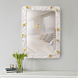 欧式雕花防水防雾浴室镜 壁挂梳妆镜卫生间镜子现代简约田园挂镜