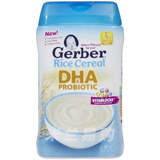 美国嘉宝gerber营养米粉1段 含铁DHA益生菌 227g宝宝辅食婴儿米糊
