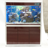 迪顺底部上滤鱼缸屏风隔断1米1.2米1.5米长方形玻璃生态水族箱