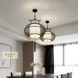 新中式餐厅吊灯创意个性铁艺鸟笼灯茶室书房卧室包间吧台现代灯具