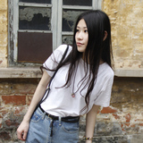 [我有一片蓝天白云] 纯白色T恤短袖女出口韩国原单纯棉基础款夏