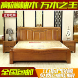 高端全实木柚木床储物高箱1.8米双人床中式家具PK榆木胡桃木特价