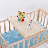 婴儿床实木无漆环保多功能宝宝摇篮床BB童床带滚轮尿布台可变书桌