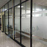 深圳高隔断防火板钢化玻璃隔断屏风带百叶可移动办公室高隔断隔墙