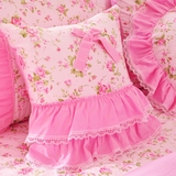 正品品质 田园公主床上用品靠垫 方形枕梦幻小花 粉色梦幻 抱枕