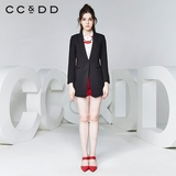 CCDD2016秋装新款专柜正品女时尚弹力修身大衣 简约通勤长款外套