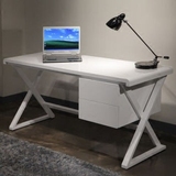 简约现代电脑桌 个性时尚 高档烤漆书桌 白色 书房家具 白色烤漆