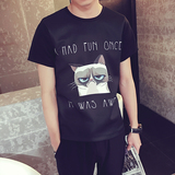 韩国ulzzang东大门男装代购2016夏季新款韩版男士短袖t恤大码潮