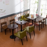 简约现代甜品店奶茶店小吃店餐饮桌椅 茶餐咖啡厅西餐厅桌椅组合
