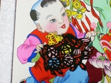 杨柳青年画 合家欢乐 宣纸手绘娃娃家居装饰收藏商务时尚礼品包邮