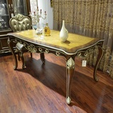 美式新古典长方形餐桌 简约欧式复古客厅桌椅组合6人实木饭桌特价