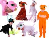 儿童卡通动物小猪演出服 三只小猪的理想舞台服装 三只小猪童话剧
