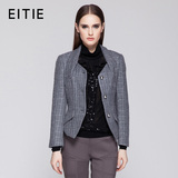 EITIE爱特爱旗舰店女装2015新款高端时尚单排扣短款上衣春秋外套