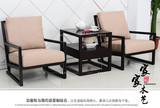 新中式布艺单人沙发洽谈椅中式家具酒店会所椅休闲椅实木禅意围椅