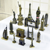 世界知名地标建筑模型金属工艺模型埃菲尔铁塔大本钟装饰模型摆件