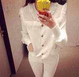 韩国代购2015欧洲站春装新款女士针织薄开衫流苏毛衣小香风短外套