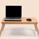 笔记本电脑桌床上用书桌简易大学生写字宿舍实木可折叠懒人小桌子