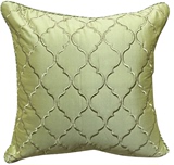 简约现代浅绿色窗花抱枕沙发靠枕靠背办公腰枕样板房布艺靠垫新品