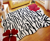 豹纹地毯纯手工客房地垫 特价儿童毯卧室床边 客厅毯门厅垫圆形毯
