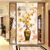 玄关壁纸壁画 走廊过道客厅墙纸装饰画 竖版 富贵平安花瓶