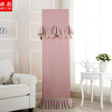欧彩 纯色布艺立式空调罩美的格力空调罩子蕾丝柜机柜式空调套罩