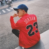 秋季MJ23号乔丹公牛纪念版棒球衫男韩版潮流男士修身立领夹克外套