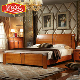 1.8米双人床 实木床 高箱储物床 硬板床 纯实木家具床铺