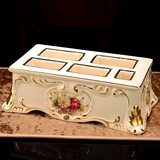 桌面收纳盒创意时尚客厅茶几摆件遥控器家用收纳架储物盒欧式陶瓷