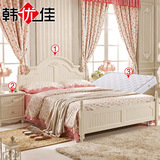 韩优佳家具 韩式床卧室公主田园1.5米欧式床双人床实木床1.8米