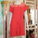 新1系新一系家居服女裙夏季新款纯色圆领短袖睡裙连衣裙XA62087