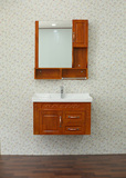 卫浴现代简约橡木浴室柜组合洗手脸盆面池洗漱台梳洗镜卫生间吊柜