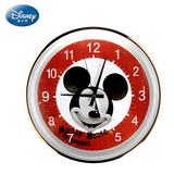 Disney迪士尼正品简约现代创意时尚超静音挂钟树脂客厅C4004电池